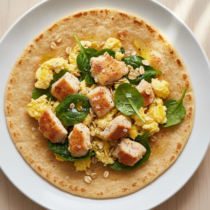 Chicken and Egg Tortilla Scramble