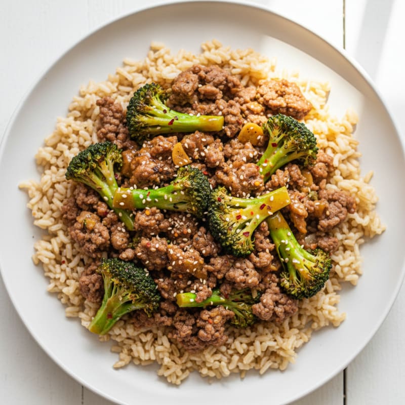 Sesame Beef and Broccoli Rice Bowl