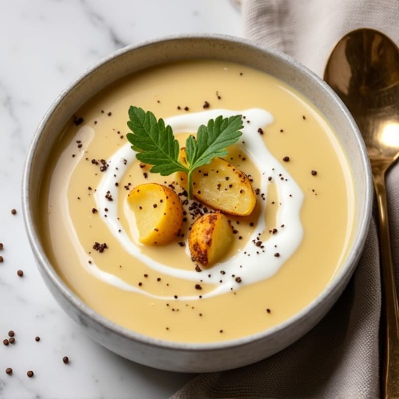 Creamy Roasted Garlic Cauliflower Potato Soup
