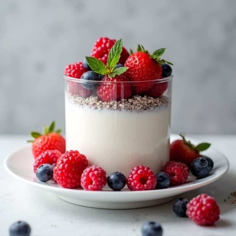 Creamy Greek Yogurt Protein Parfait with Mixed Berries