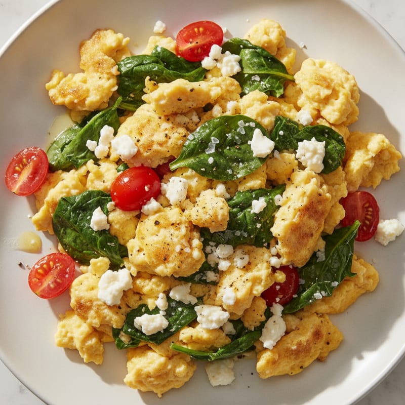 Savory Egg and Spinach Scramble