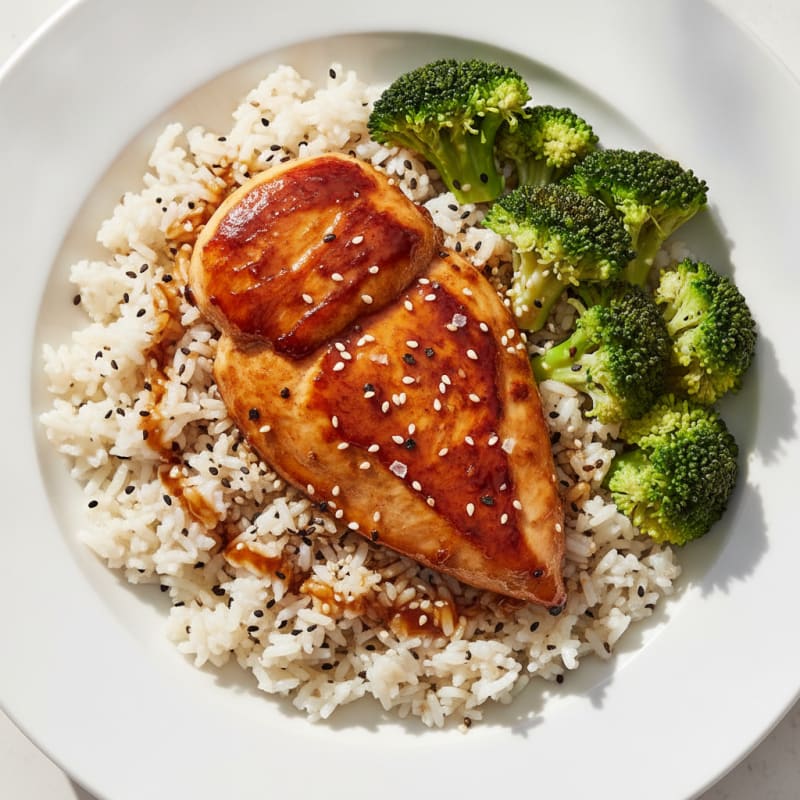 Teriyaki Glazed Chicken with Sesame Rice
