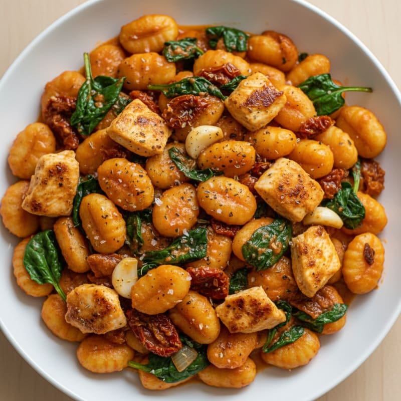 Creamy Tuscan Gnocchi with Spinach