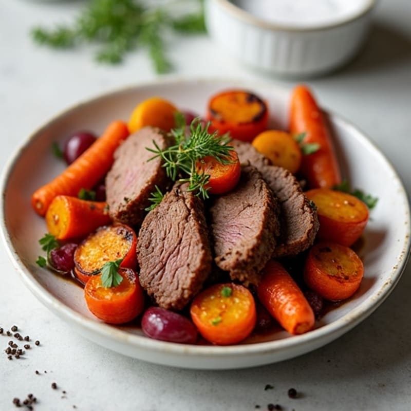 Smoky Brisket with Roasted Root Vegetables