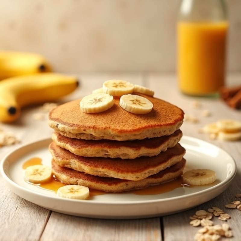 Warm Cinnamon Banana Protein Pancakes