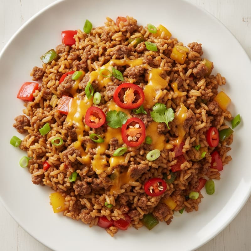 Spicy Teriyaki Minced Meat Fried Rice