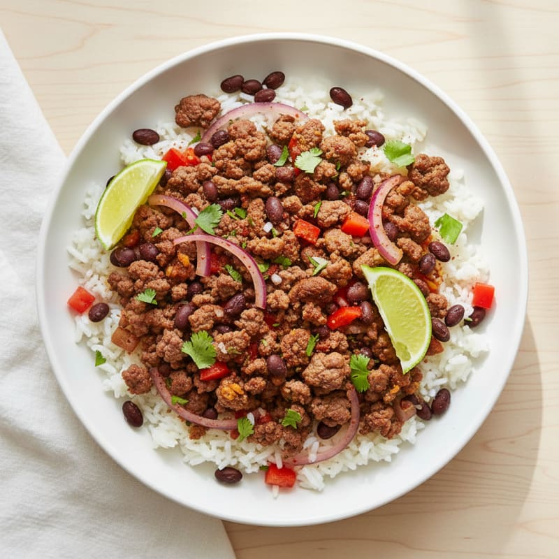 Ground Beef Mexican Dinner Bowl