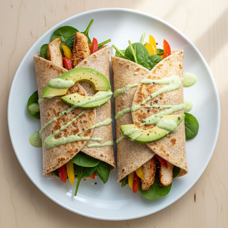 Quick Chicken and Veggie Wraps