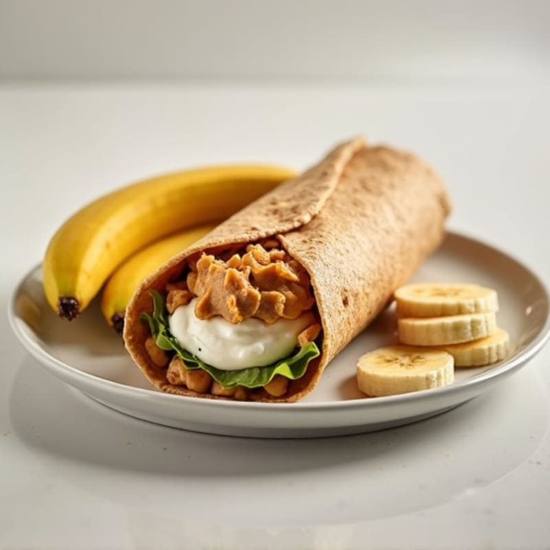 Peanut Butter Protein Fluff Whole Wheat Wrap