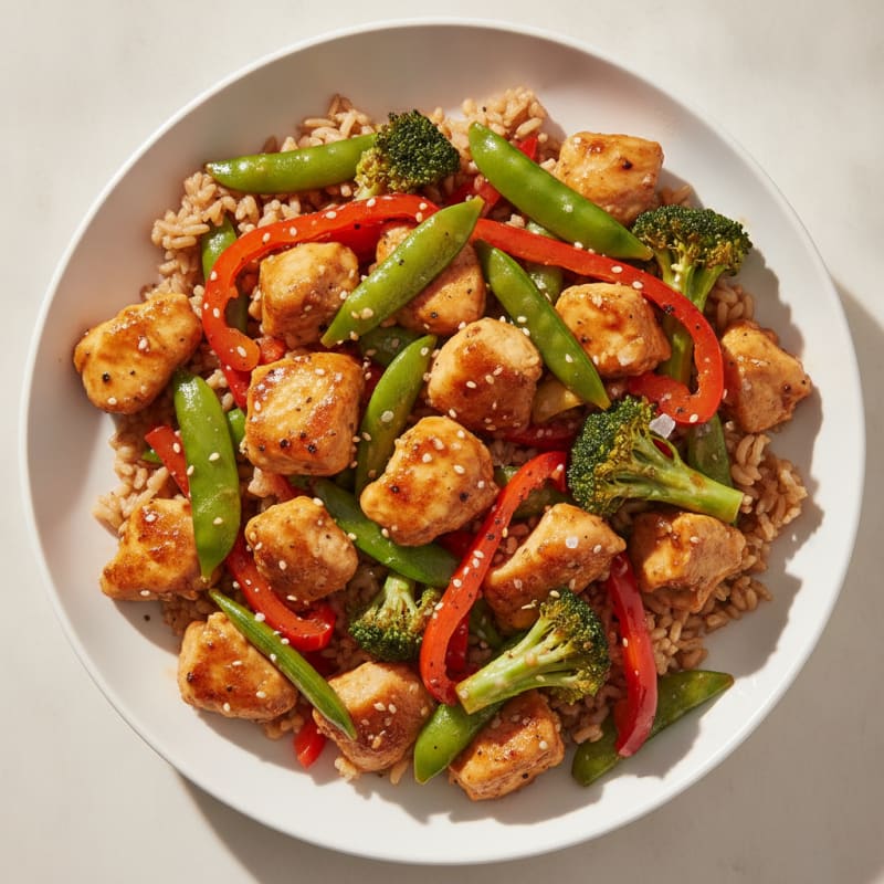 Honey-Sesame Chicken Stir-Fry