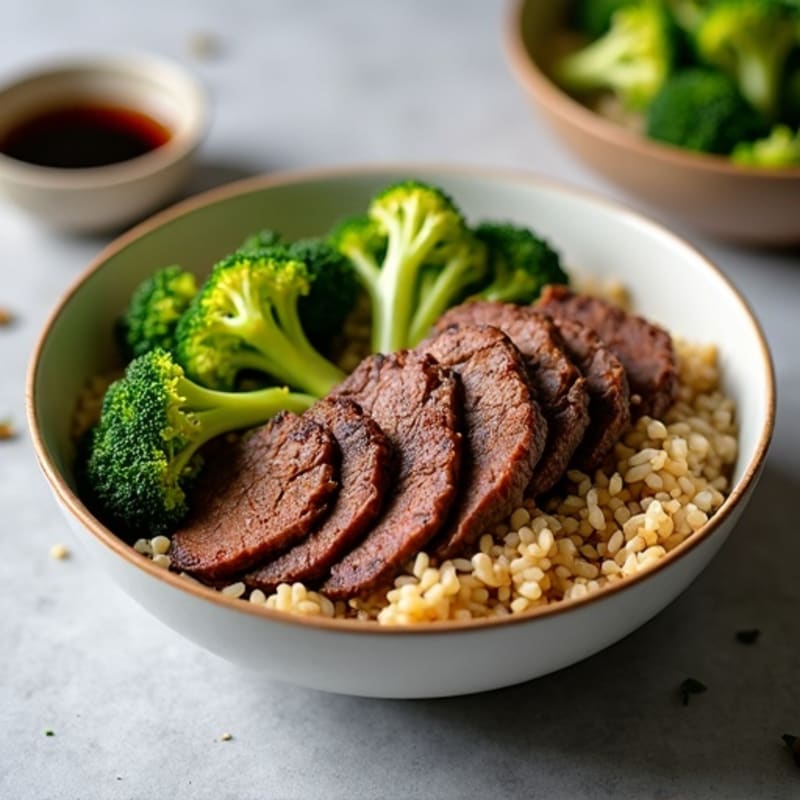 Ginger-Garlic Beef and Broccoli Rice Bowl