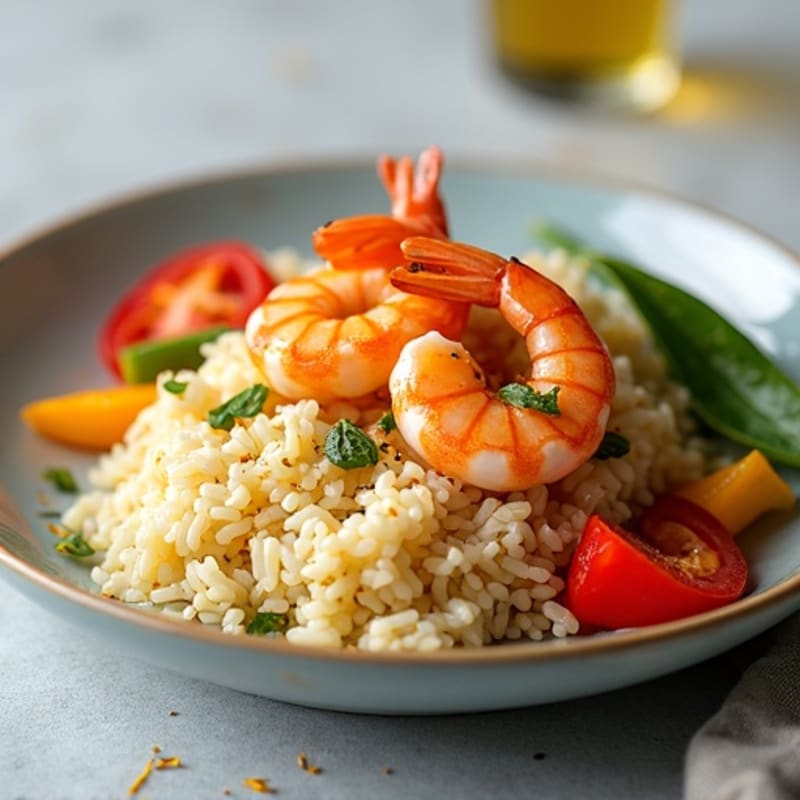 Fresh Seafood Saffron Rice with Hearty Vegetables