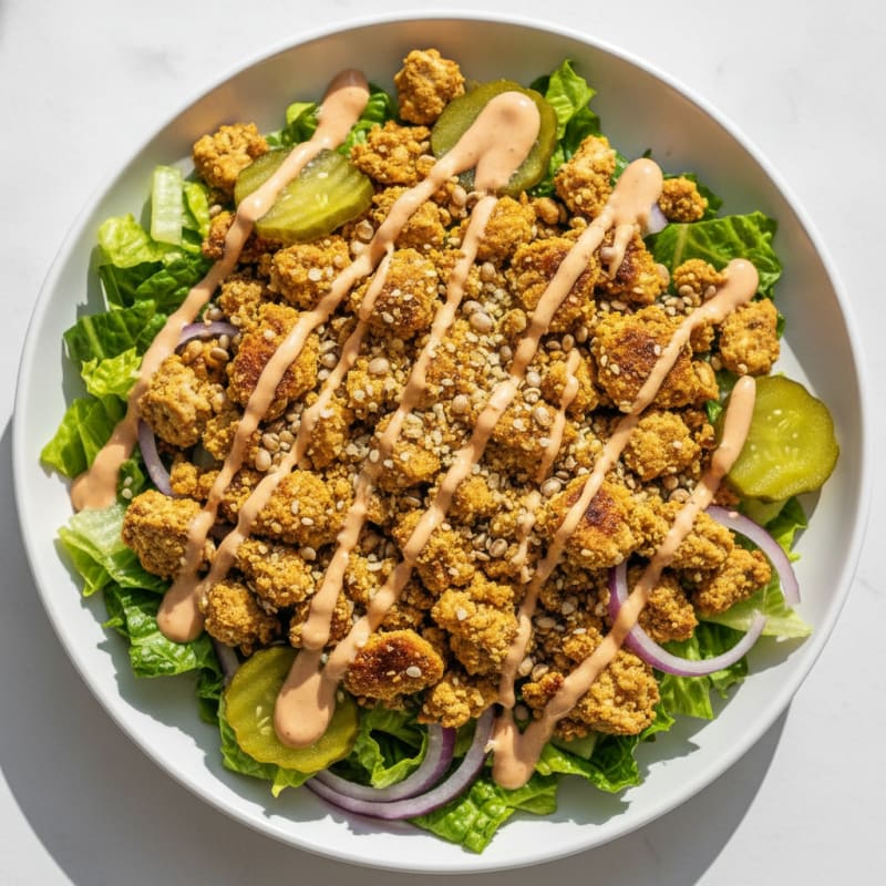 Vegan Big Mac Protein Bowl