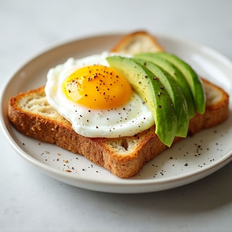 Basic Hard-Boiled Egg Whites with Toast & Avocado