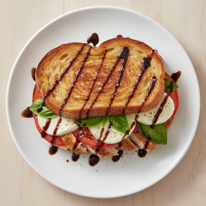 Grilled Caprese Sandwich with Balsamic Glaze