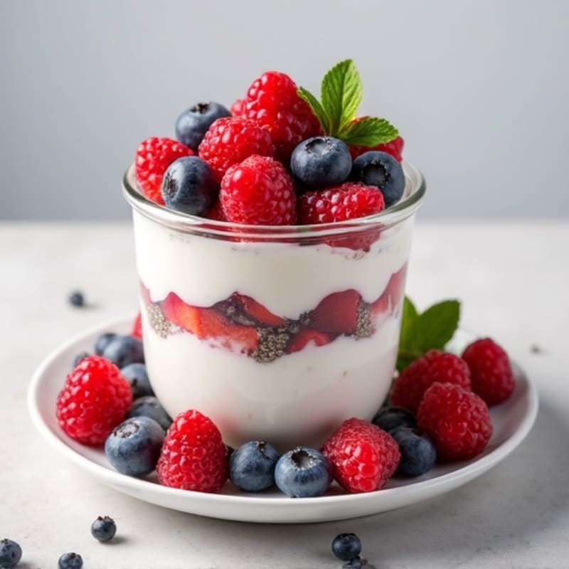 Creamy Greek Yogurt Protein Parfait with Mixed Berries