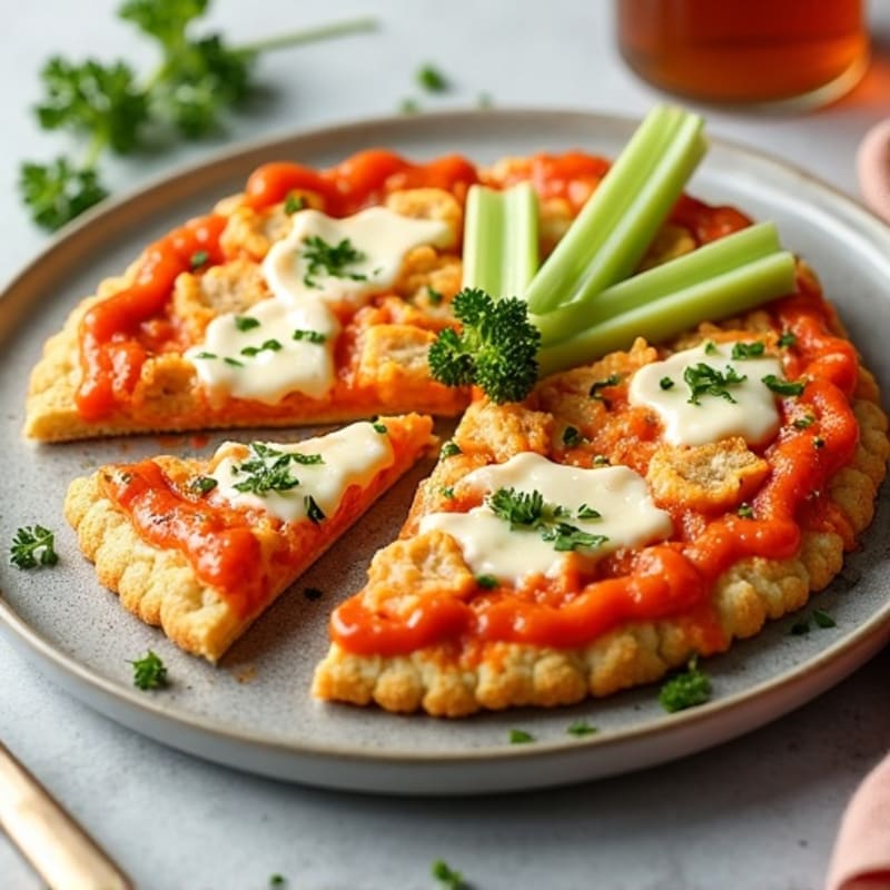 Healthy Buffalo Chicken Pizza