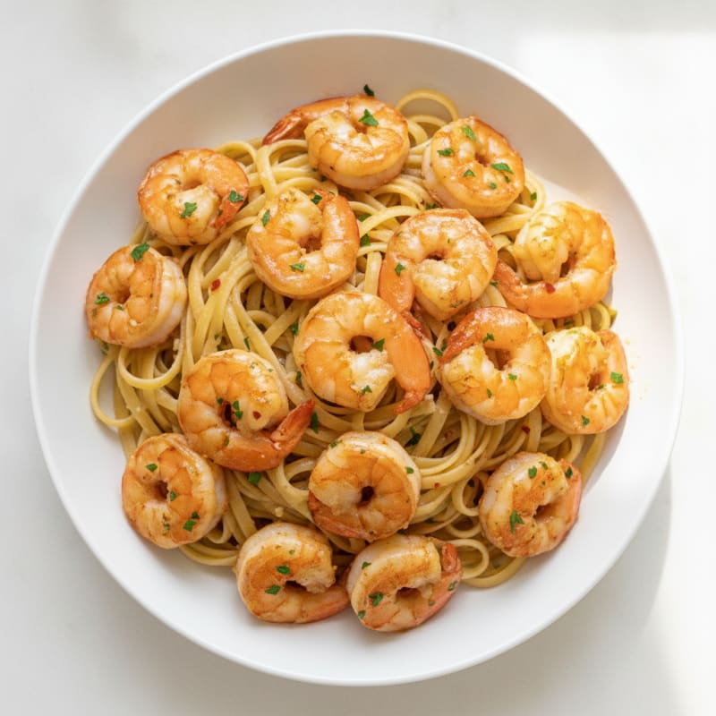 Garlic Butter Shrimp Scampi with Linguine
