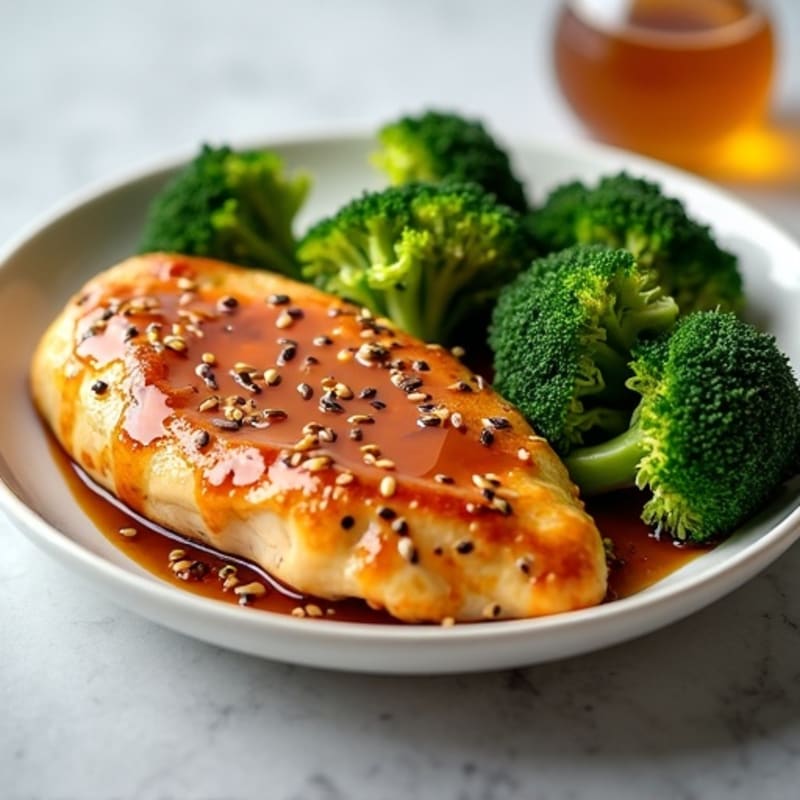 Ginger-Honey Glazed Chicken with Sesame Broccoli