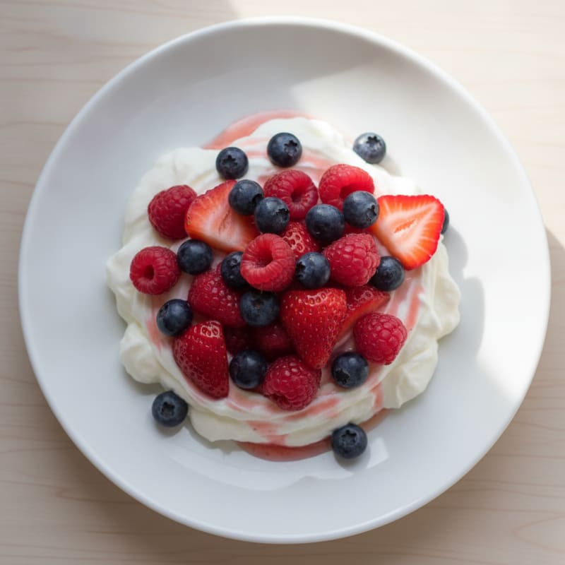 Silky Greek Yogurt Protein Pudding with Mixed Berries