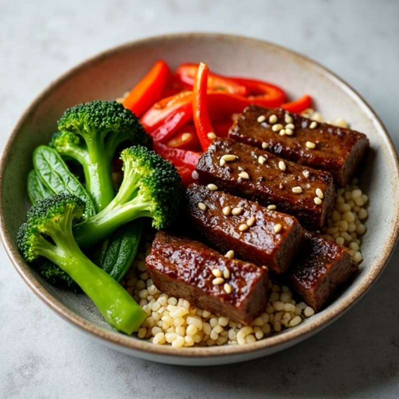 Ginger-Garlic Braised Short Ribs with Sesame Vegetables