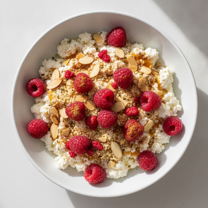 Quick Cottage Cheese Berry Bowl
