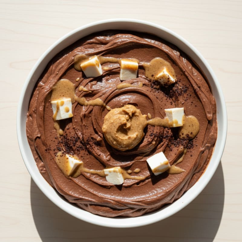 Chocolate Protein Mousse with Silken Tofu and Almond Butter