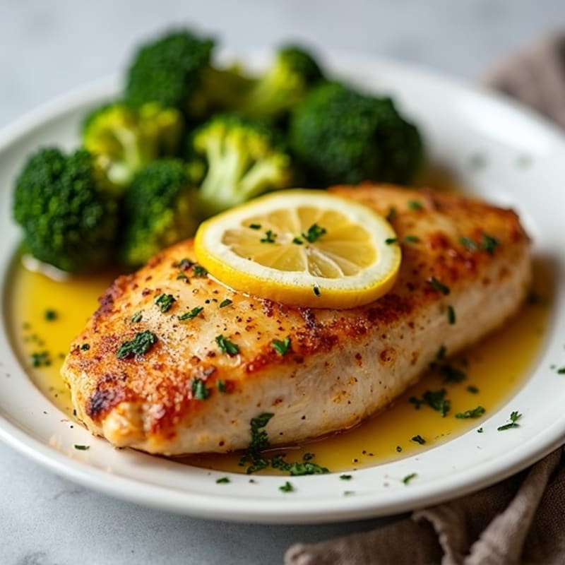 Crispy Lemon-Herb Roasted Chicken and Broccoli