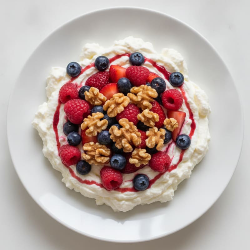 Silky Greek Yogurt Protein Mousse with Mixed Berries