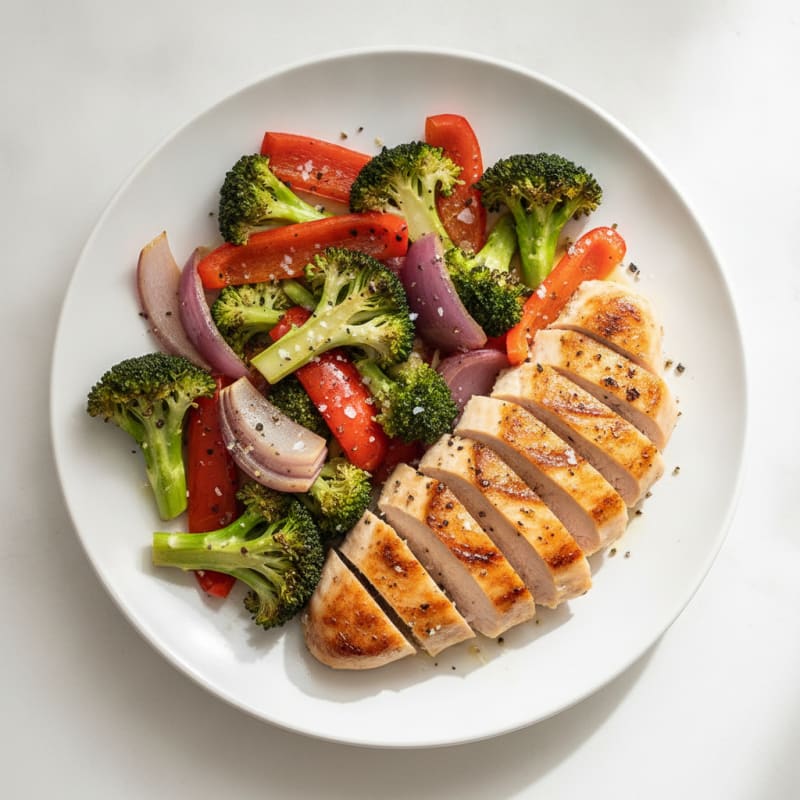 Pan-Seared Chicken with Roasted Vegetables