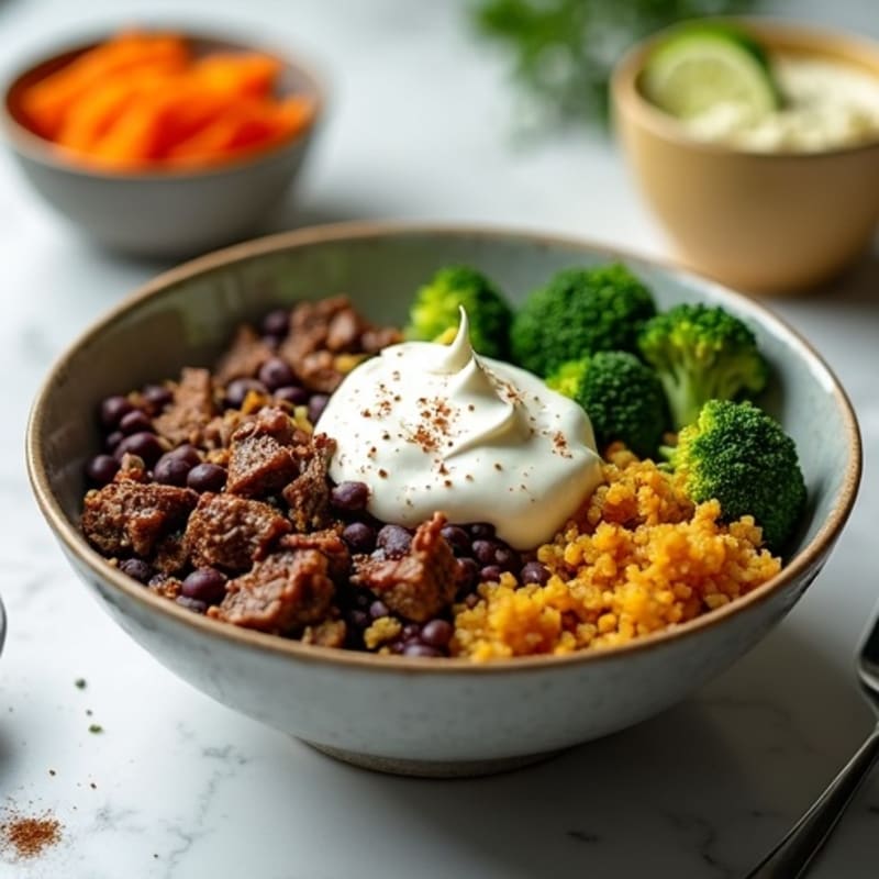 Seasoned Ground Beef Bowl with Special Sauce