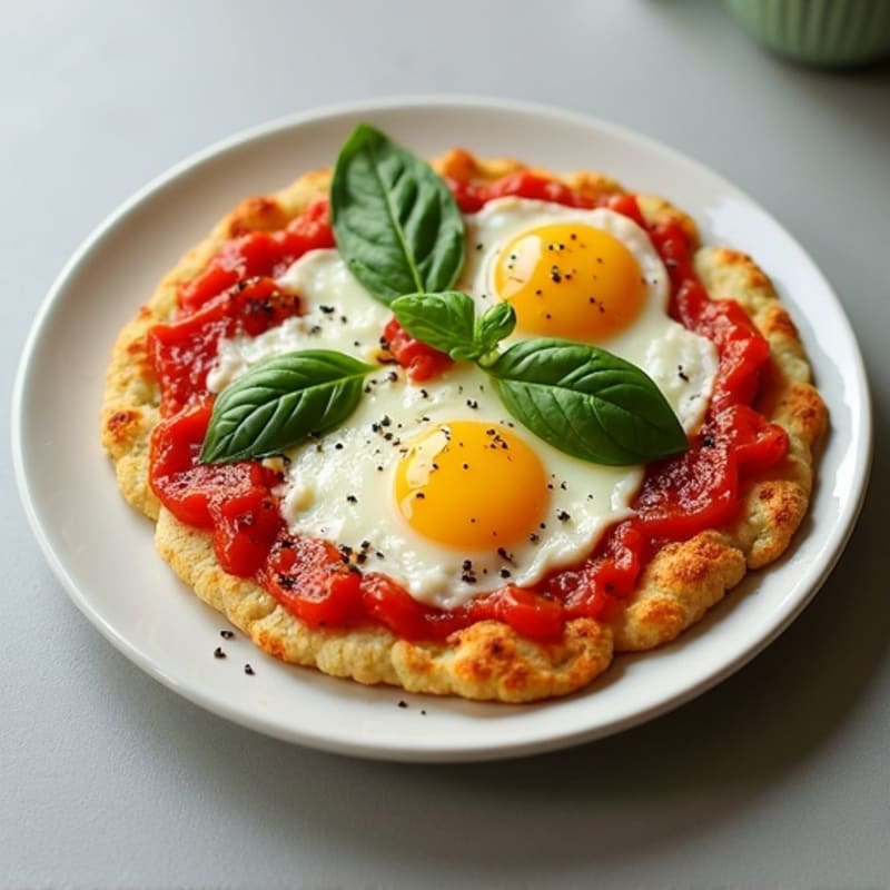 Cauliflower Crust Margherita Pizza with Fresh Basil