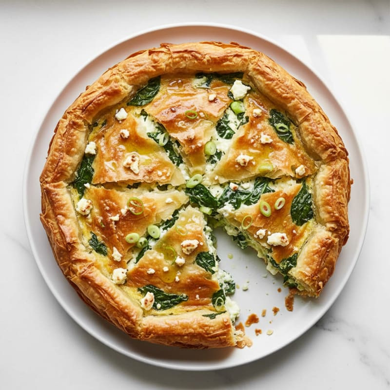 Crispy Spinach and Feta Phyllo Pie