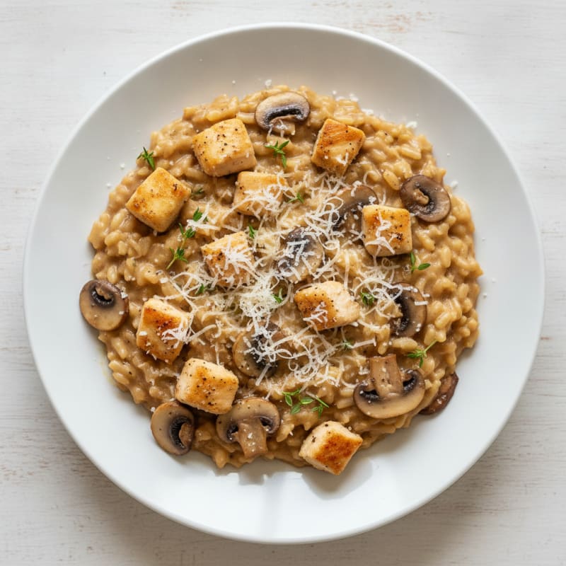 Creamy Mushroom Risotto with Parmesan