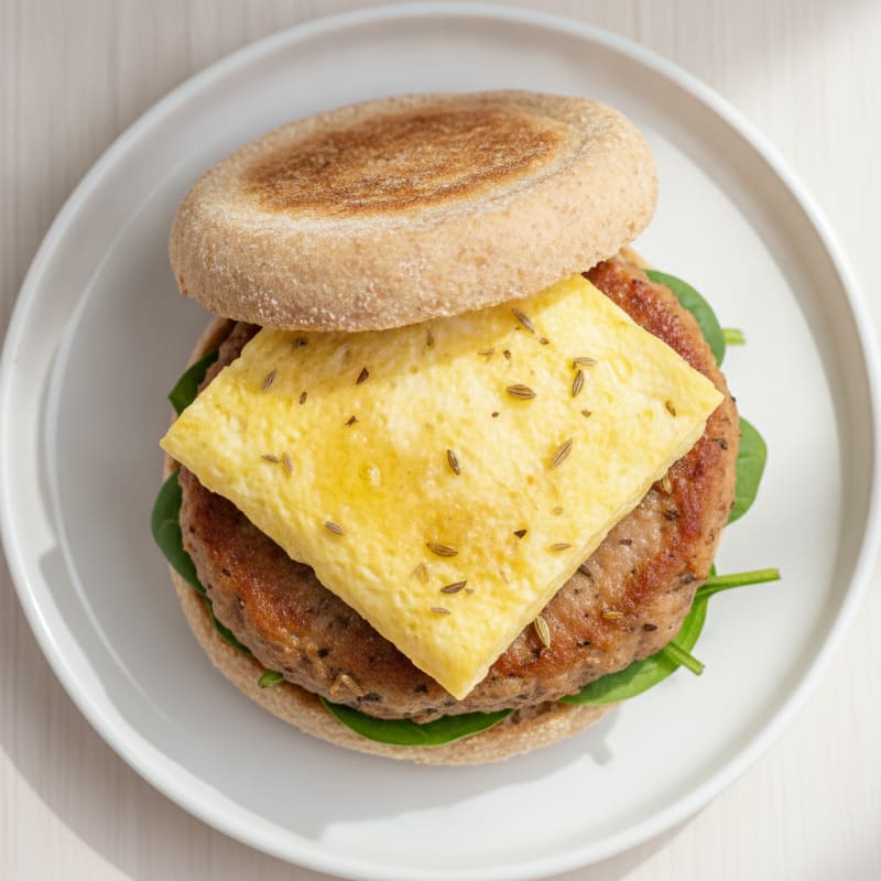 Turkey Sausage and Egg Muffin