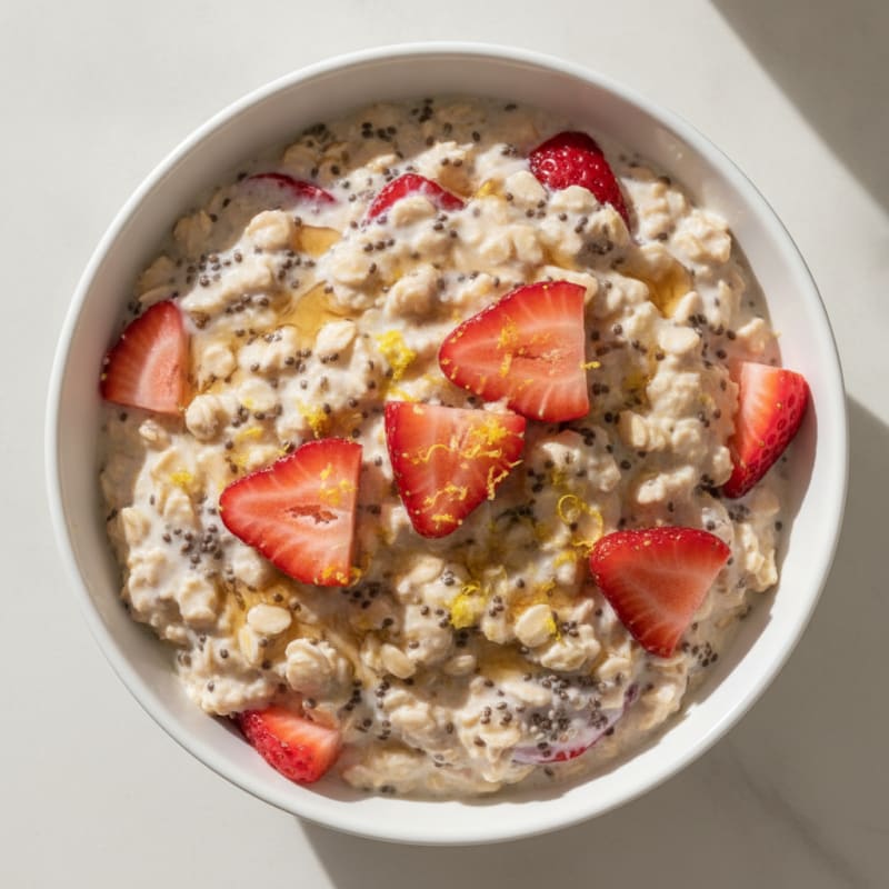 Strawberry Shortcake Overnight Oats