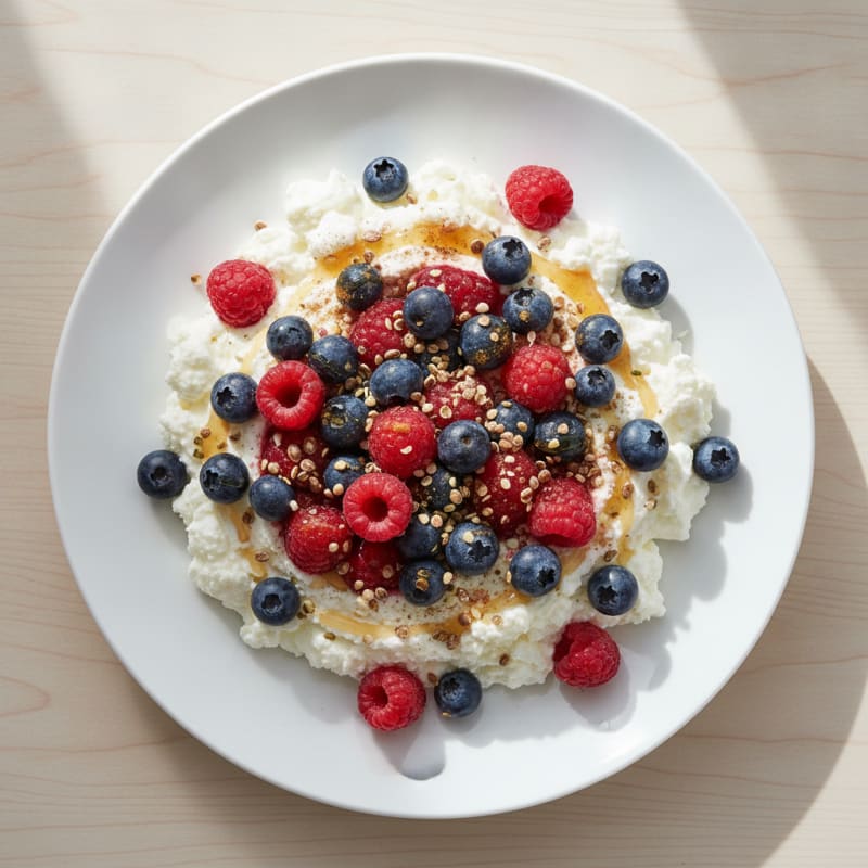 Whipped Cottage Cheese with Berries
