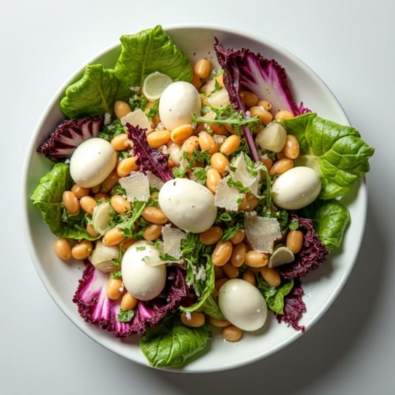 Crispy Radicchio and Fennel Salad with Creamy Mozzarella and Shaved Parmesan