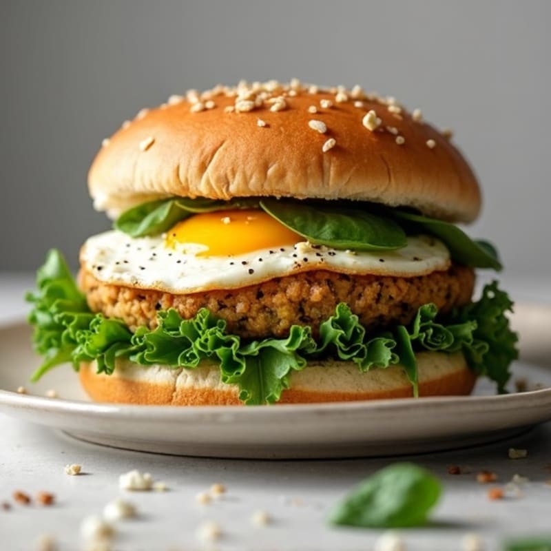 Lean Turkey Spinach Feta Burger