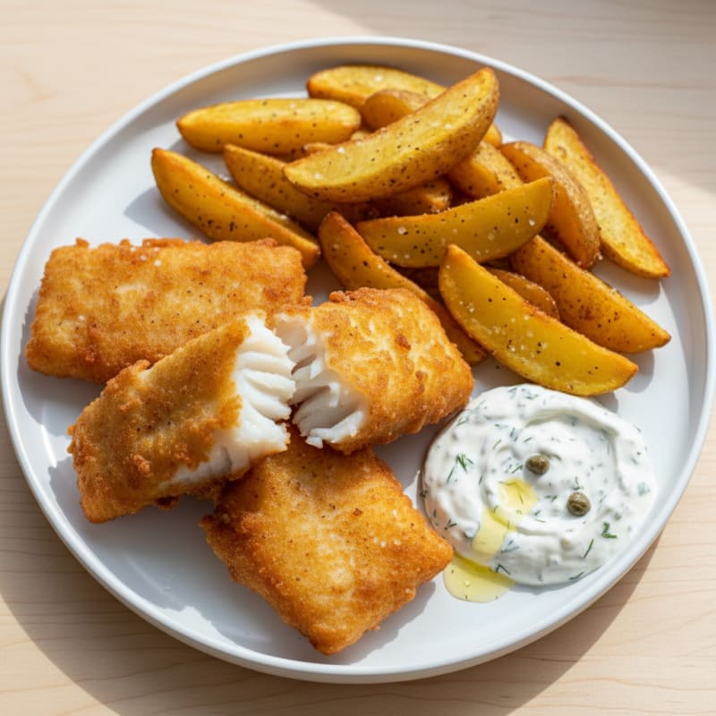 Classic Beer-Battered Cod with Chips