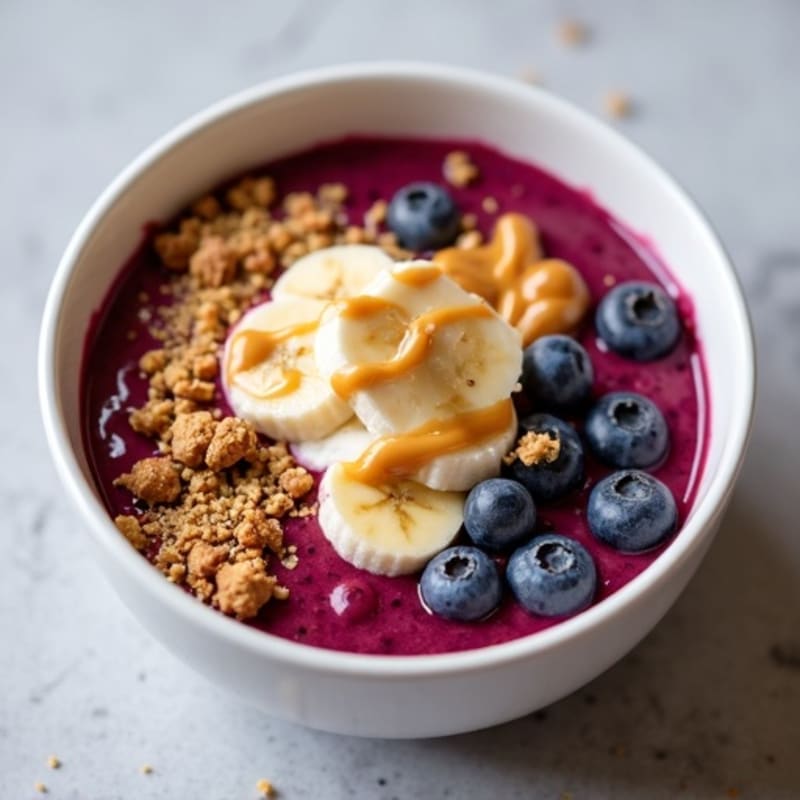 Fresh Acai Bowl with Creamy Peanut Butter