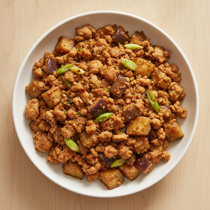 Ground Turkey & Eggplant Stir-Fry