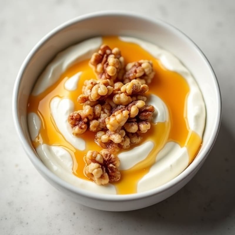 Golden Protein-Packed Greek Yogurt Bowl with Honey and Walnuts