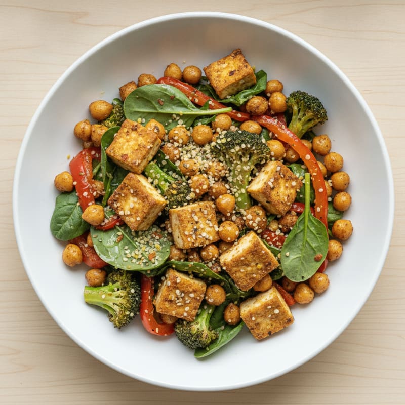 Roasted Vegetable and Chickpea Power Bowl