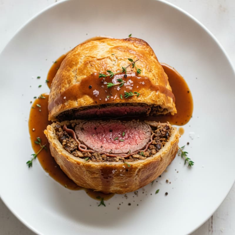 Beef Wellington with Mushroom Duxelles