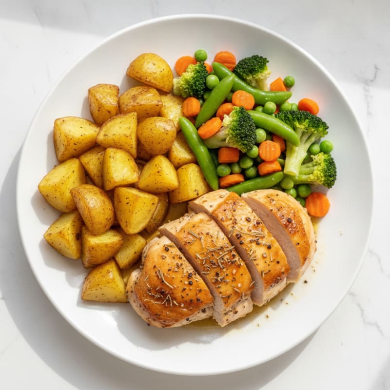 Herb-Roasted Chicken with Crispy Irish Potatoes