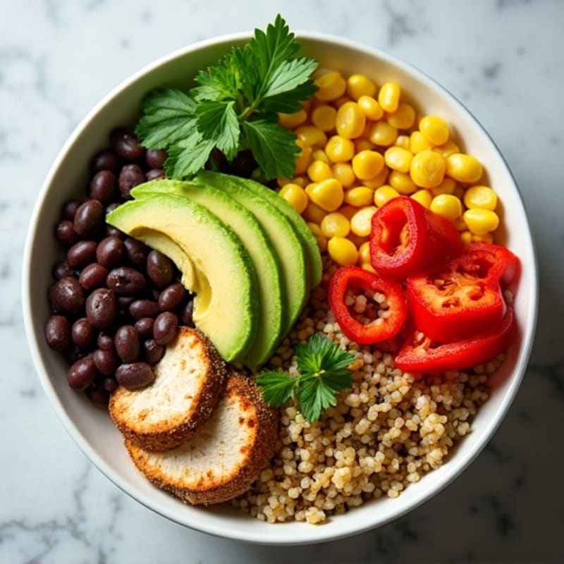 Southwest Lime-Cilantro Quinoa Bowl with Black Beans