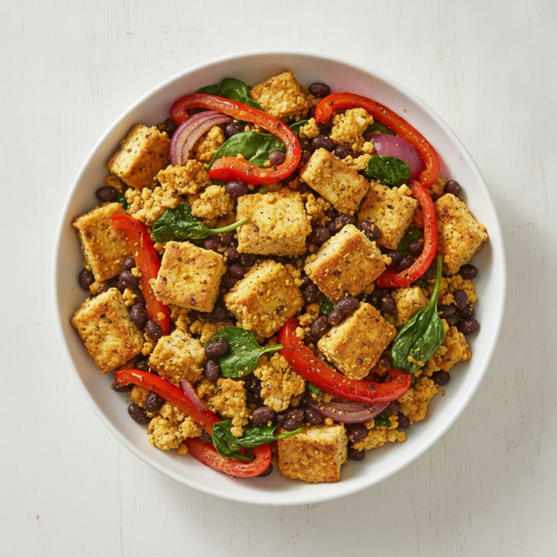 Hearty Tofu Scramble with Roasted Vegetables