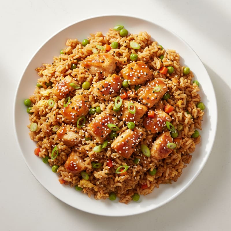Crispy Sesame Chicken Fried Rice