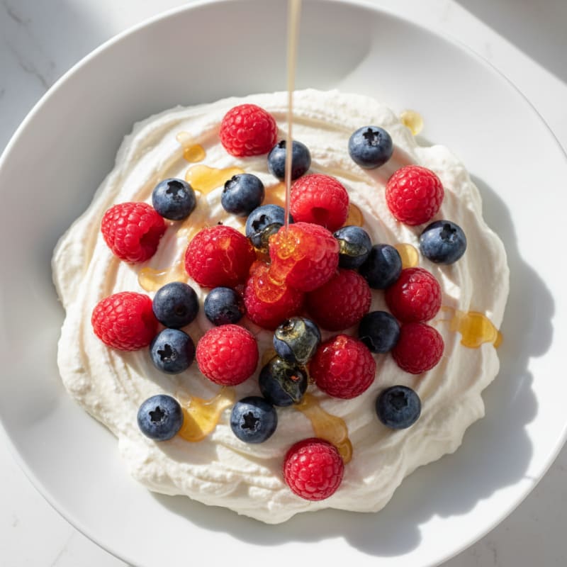 Silky Greek Yogurt Protein Mousse with Berries